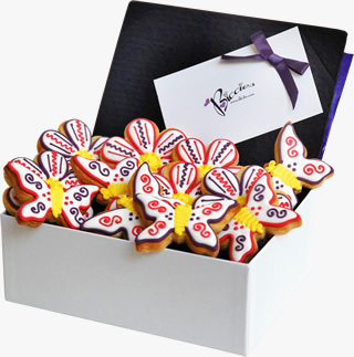 Flowers and Butterflies Biccies Box