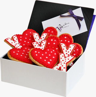 Hearts and Kisses Biccies Box