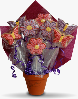 Flowers and Butterflies Biccies Bouquet