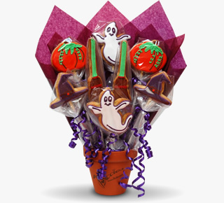 Halloween biscuit bouquet