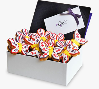 Flowers and Butterflies biscuit box