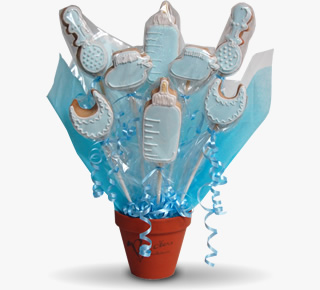 Baby Boy biscuit bouquet