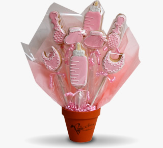Baby Girl biscuit bouquet