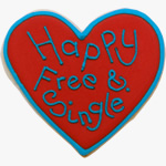 Happy, Free & Single biscuit