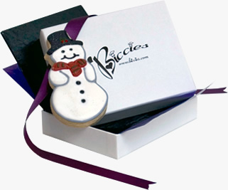 Christmas Snowman Biccies Single